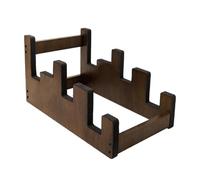 perfeclan Wooden Electric Guitar Stand Floor Guitar Rack 3 Tier Front Display Space Saving for Stage Home, M