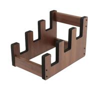 perfeclan Wooden Guitar Stand, Multiple Guitar Display Rack 3 Holder, Guitar Stand 3 Guitars Display Rack Front Display, Non-Slip Space-Saving Floor Guitar Electric Bass Rack for Home, Studio, Stage