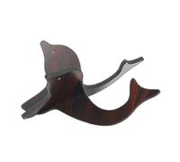 perfeclan Wooden Guitar Stand X Shape Folding Anti Slip Wooden Ukulele Holder String Instrument Holder for Household Classical Guitar, black