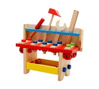 Perfeclan Wooden Maintenance Station Developmental Toys Cognition Birthday Gifts Workbench Toy for Kindergarten Activities Play House Game Nursery