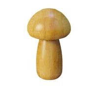 perfeclan Wooden Mushroom Lamp Night Light Rechargeable Table Lamp LED Bedside Light for Birthday Gifts Studyroom Kids Room Bedroom, Wood Color