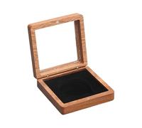Perfeclan Wooden Presentation Display Box Storage Case Organizer Capsule with Clear Top for Presents Award Ceremonies, Black