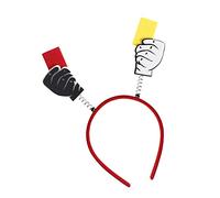 perfeclan Word Cup Headbands Soccer Hairband Sports Hair Hoop Football Headbands Party Favors, Red Yellow