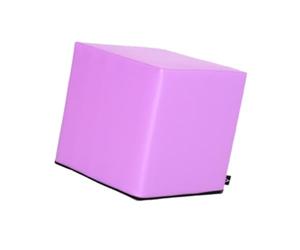 Perfeclan Yoga Cube Stool Soft Seating for Home Balance Training Yoga Brick Footstool Block for Indoor Sports Bedroom Stretching, Purple