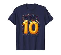 Perfect 10 Birthday Celebration Festive Milestone T-Shirt, Men, Navy, 3XL