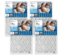 Perfect Aire Elite Air Filter MERV 13 - Electrostatically Charged Pleated Dual Airflow HVAC Filter - Lasts 90 Days (4 Pack, 16x25x1)