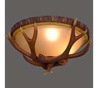 & Perfect ** - American antique resin antlers ceiling lamp Nordic countryside creative personality living room bedroom aisle ceiling