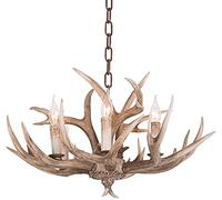 & Perfect ** - American Country Living Room Restaurant bar Retro Art Mediterranean bar Personality Creative Antler Chandelier,6