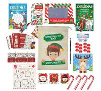 Perfect Blendz Christmas Kids Activity Pack with Fun Christmas Games & Crafts incl Stocking Fillers Kids, Elf On The Shelf Snap Cards, Pin the Red Nose, Make Your Own Crackers & More