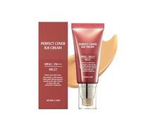 Perfect Cover BB Cream Foundation, Flawless Base Moisturising Blemish Concealer with UVA Protection, Lightweight & Breathable Non-Cakey Makeup for Sensitive Skin, All-Day Radiant Finish (Deep)
