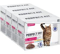 Perfect Fit 1+ Adult Mixed Selection in Sauce 48 Pouches, 1 g (Pack of 48)