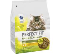 Perfect Fit Adult 1+ Natural Vitality Dry Cat Food Chicken & Turkey, 2.4 kg x 3
