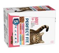 Perfect Fit Adult 1+ Pouches Mixed Pack Chunks in Gravy - Saver Pack: 24 x 85g
