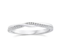 Perfect Fit Argentium Silver Twisted Diamond Ring