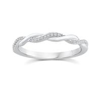 Perfect Fit Argentium Silver Twisted Diamond Ring