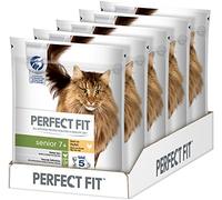 PERFECT FIT Cat Food Dry Food Senior 7 + Rich in Chicken, 5 Pack (5 x 750 g