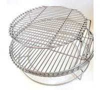 Perfect Fit for Big Green Egg 5-Piece Upgraded Replacement Kit for Large Eggspander, Including Multi-Function Grill Rack,Conveggtor Basket, Made of Stainless Steel, Expanded Cooking System