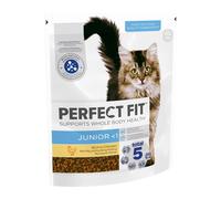 Perfect Fit Junior 1 Complete Dry Cat Food for Junior Cats Under 1 Year, Rich in Chicken, 4 x 750g