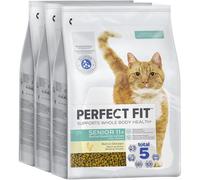 Perfect Fit Senior 11+ Complete Dry Cat Food for Senior Cats Aged 11+ Years, Rich in Chicken, 3 Bags (2.8 kg)