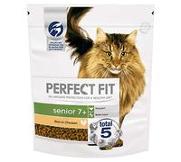 Perfect Fit Senior 7+ - Complete Dry Food for Senior Cats from 7 Years Old, Rich in Chicken, 3 Packs of 750 g