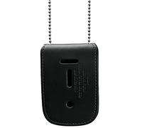Perfect Fit Shield Wallets Black Leather Badge Holder & ID Wallet with 30" Necklace Chain and Belt Loop, Law Enforcement & Security Badge, Fits Shield, Star, Round, & Oval Badges for Professionals