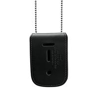 Perfect Fit Shield Wallets Black Leather Badge Holder & ID Wallet with 30" Necklace Chain and Belt Loop, Law Enforcement & Security Badge, Fits Shield, Star, Round, & Oval Badges (No Inside Pocket)