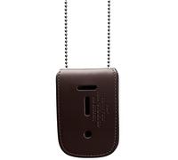 Perfect Fit Shield Wallets Brown Leather Badge Holder & ID Wallet with 30" Necklace Chain and Belt Loop, Law Enforcement & Security Badge, Fits Shield, Star, Round, & Oval Badges (No Inside Pocket)