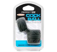 Perfect Fit - SilaSkin Cock Ring and Ball Stretcher Ring (black)
