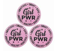 Perfect Girl Power Patch, 3Pcs Ambitious Smart Dope Amazing Beautiful Girl Iron On Embroidered Patch for Clothes Jacket Jeans Backpacks