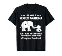 Perfect Grandma Hope Grandkids Elephant Love Heart and Soul T-Shirt