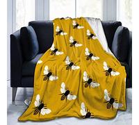 Perfect household goods Fleece Blanket 50" x 60"- Bee World Home Flannel Fleece Soft Warm Plush Throw Blanket for Bed/Couch/Sofa/Office/Camping
