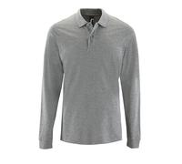Perfect Long Sleeve Pique Polo Shirt SOL'S Grey M
