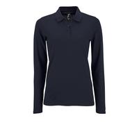 Perfect Long Sleeve Pique Polo Shirt SOL'S Navy M
