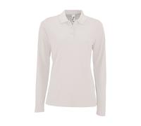 Perfect Long Sleeve Pique Polo Shirt SOL'S White XXL