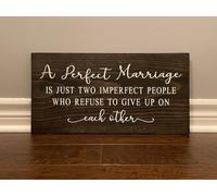 Perfect Marriage, Wedding Gift, Bedroom Decor, Couple, Love Sign, Valentine's Day, Home Decor Metal Tin Sign 12x16 Inch