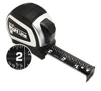 Perfect Measuring Tape - BrightLine High Contrast Dark Mode Easy Read Tape Measure for Low Light Visibility - Heavy Duty Rubber Case 18ft (Inch Fractions) Dual Sided Auto Lock Tape Measure Retractable