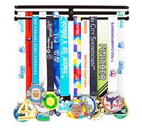 Perfect medal hanger display,Medal holder display hanger rack medals-Black medal holder wall mount easy to install race runner medal frame 3 Lines medal holder,gymnastics medal holder for girls