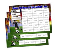 Perfect Message Football Scratchcard A4 Size, 50 names, Fundraising, Pub Event (3 Pack Scratchcards)