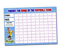 Perfect Message Football Team Scratch Cards Fundraiser, 100 Names, A4 Size, 300gsm High Gloss Card, Random Team Names Behind Scratch card