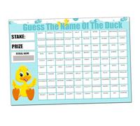 Perfect Message Fundraising Scratch Card Predict The Name Of The Duck Fayre Party Game A4