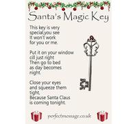 Perfect Message Santas Magic Key, Christmas Eve Box Filler, Stocking Filler, Keep the Magic Alive 60mm Novelty Decorations