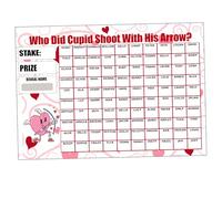 Perfect Message Valentine's Day Scratch Card Game, Who Did Cupid Shoot, 100 Players, A4 Size Fundraising Activity