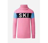 Perfect Moment Girls Ski Merino Wool Turtleneck Jumper in Pink - Pink - 6 Yrs