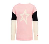 Perfect Moment Kids embroidered star crew neck sweater - Pink 6 yrs