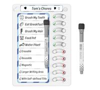 Perfect Month Planner Whiteboard - Fridge Notice Whiteboard Calendar, Daily Routine Schedule Board | My Choir List Magnetic Board, Checklist Task Planning Schedule Board for Wall School Fridge Home