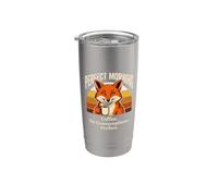Perfect Morning Coffee No Conversations Fox Stainless Steel Insulated Tumbler