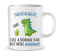 Perfect Mugs Dadasaurus Like a Normal Dad But More Awesome Mug Daddy Dadda Love Best Man Gift for Father's Day Christmas Birthday Present Love Him Buddy My Super Hero Cup Office Men Tea Coffee