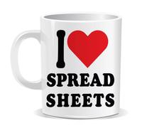 Perfect Mugs I Love Spreadsheets Mug. for God Friend Lover Boy Girl Gift Office Men Tea Coffee Plant