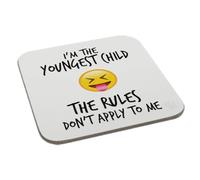 Perfect Mugs I'm The Youngest Child The Rules Don't Apply to Me Printed Coaster Novelty Funny Gift Birthday Xmas Secret Santa Present Office Tea Coffee