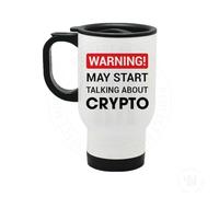 Perfect Mugs Warning May Start Talking About Crypto Travel Mug Gift Love Friend Colleague Tea Coffee Hot Drinks Birthday Funny Secret Santa Him Present